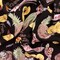 Black-Yellow-Multi Hawaii Vibes Printed Rayon Crepe Faille Woven Fabric By the Yard